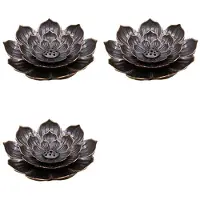 Jojomino 3 PCS Incense Burner, Incense Holder for Sticks, Lotus Incense Stick Holder with Detachable Ash Catcher