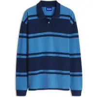 HUGO Nistrico 10281584 Blue Pitkähihainen T-paita
