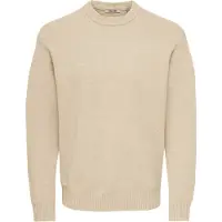 Only & Sons Onsjames Rlx Crew Knit Noos - Beige - XL