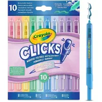 Crayola Clicks Retractable Markers 10 Pcs - Pastel