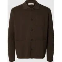 Selected Slmmike Light Polo Cardigan Noos - Brown - XL