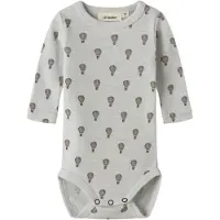 Lil´ Atelier Nbmnoel Nor Wool Ls Slim Body Lil - Grey - 74