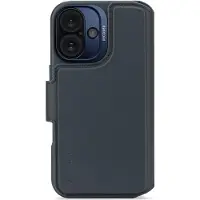 Decoded Leather Detachable Wallet Case w/MagSafe for iPhone 16 - Navy