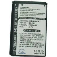 123accu Nokia BL-6C yhteensopiva akku 1100 mAh