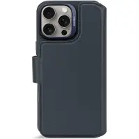 Decoded Leather Detachable Wallet Case w/MagSafe for iPhone 16 Pro Max - Navy