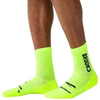 Brooks Yellow Ghost Crew Socks, Size L