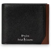 Ralph Lauren for man. 405P16322002 Two-tone black leather wallet (OSFA), Casual, Classic