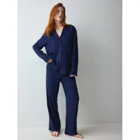 Triumph Pyjama 'Amourette' tummansininen