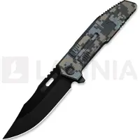 We Knife Barracks Limited Edition WE25078-3, Blackwashed Böhler M390, Pixel Pattern Titanium, pocket knife