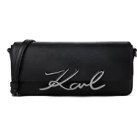 Karl Lagerfeld Signature 2.0 Olkalaukku Nahka 28.5 cm Musta