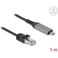 DeLOCK 60759, 1 m, Cat6, USB Type-C, RJ-45, Musta, Antrasiitti