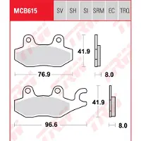 TRW Jarrupalasarja MCB615SH