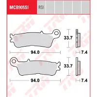 TRW sinterijarrupalat offroad eteen fantic xef 450 rally 2022-ym. (mcb905si)