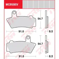 TRW sinterijarrupalat eteen bmw r18 1800 100 years 2024-ym. (mcb928sv)