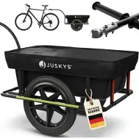 Juskys Polkupyöräkärry 90 L 78x50x30 cm musta