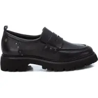 Carmela for woman. 16187301-NEGRO Leather Moccasins 161873 black (41), 1 to 3 cm, None, Casual, Classic
