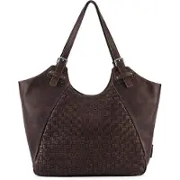 Fredsbruder Calm Weave Shopper-laukku Nahka 45 cm Ruskea