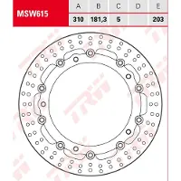 TRW jarrulevy wave eteen bmw r 12 1200 ,nine t, pure 2023-ym. (msw615)