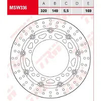 TRW Jarrulevy, jolla on ABE-hyväksyntä ETU MSW336 D: 320, kelluva
