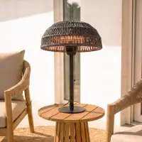 LUCANDE Calenza -terassilämmitin, musta, korkeus 70 cm, 1 500 W, alumiini – , Calenza, Musta, Metalli, Moderni
