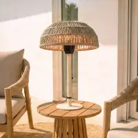LUCANDE Calenza -terassilämmitin, beige, korkeus 70 cm, 1 500 W, alumiini – , Calenza, Beige, Metalli, Moderni