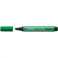 Stabilo Pen 68 MAX - Fibre-tip Pen with Thick Chisel Tip - Emerald Green