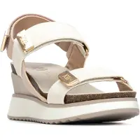 Xti for woman. 14282207-BLANCO White sandals 142822 (39), 5 to 8 cm, Velcro, Casual