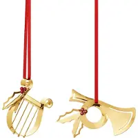 Georg Jensen - 2026 Joulukoriste 17,5 cm 2 kpl Kulta