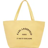 Karl Lagerfeld Ostoskassi 'Rue St-Guillaume' vaaleankeltainen / musta