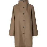 Selected Slwzia-Vinni Wool Blend Coat Noos - Brown - 40