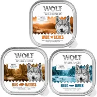 Wolf of Wilderness Adult -säästöpakkaus 24 x 300 g - Sekoituspaketti: villisika, kana, kala