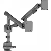 MaxMount Kaksoisnäyttöteline USB-A- ja USB-C-porteilla - 2 Näyttöä - 17-35"