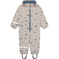 CeLaVi Rainwear Suit - Aop, W. Fleece - Beige - 100