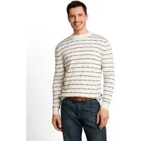 Tom Tailor Striped Knit Pullover - White - L