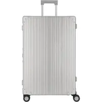 Aleon Traveler Macro 4-pyöräinen alumiininen vetolaukku, 77 cm, pukupussilla Harmaa