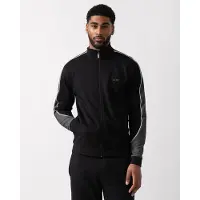 Hugo Boss for man. 50554793 Cotton jacket with zipper and contrasting black details (S), Homewear