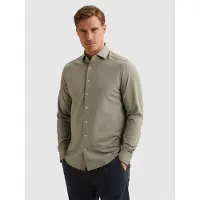 Vanguard Paita 'Elevated Knit shirt with widespread collar' vaaleanvihreä