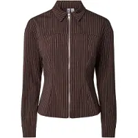 Pieces Pcanja Ls Zip Shirt Wvn D2D - Brown - M