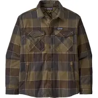 Patagonia M's LW Insulated Fjord Flannel Shirt Snow Owl: Basin Green - M