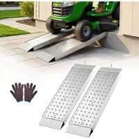 Vevor alumiiniset perävaunurampit, 2 kpl 999 x 304 mm, raskaaseen käyttöön tarkoitettu mönkijäramppisetti liukuestelevyillä, yhdistetty kapasiteetti 1360 kg, lastausrampit moottoripyörille, ruohonleik