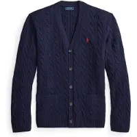 Ralph Lauren for man. 710B22611002 Navy wool and cashmere cardigan (XL), Casual