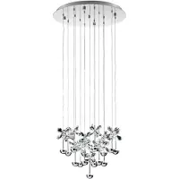 Eglo Riippuvalaisin kristalli Pianopoli, himmennettävä, Kromi/hopea, Olohuone/ruokailutila, Ruostumaton teräs, Design