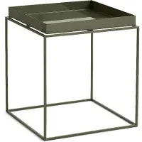 HAY Tray Table keskikokoinen tarjoilupöytä oliivinvihreä, 40x40x44 cm