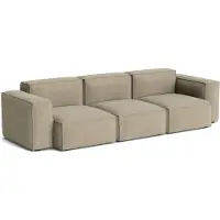 HAY Mags Soft Low Armrest sohva 2,5-istuttava yhdistelmä 1 Linara beige, irrotettava päällinen