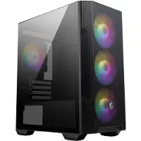 MSI MAG Forge M100R, Micro Tower, PC, Musta, Läpinäkyvä, mikro ATX, Mini-ITX, Karkaistu lasi, Pelaaminen (306-7G20R21-809)