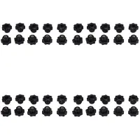 ISTOVO 40PCS M6 Female Knob Screws M6 X 32mm Female Threaded Star Clamping Knob Grip Black