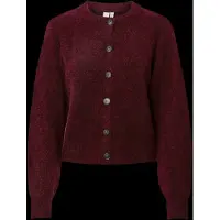 Y.A.S Yasjohi Ls Wool Blend Cardigan S. Noos - Burgundy - M