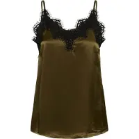 Soaked in luxury Slirini Lace Top - Khaki green - L