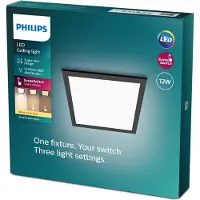 Philips Toiminnollinen Paneelikattovalaisin neliö 12W, LED, IP20, Musta