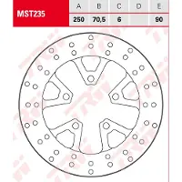 TRW jarrulevy taakse kawasaki h2 1000 ninja sx 2019-2021 ym. (mst235)